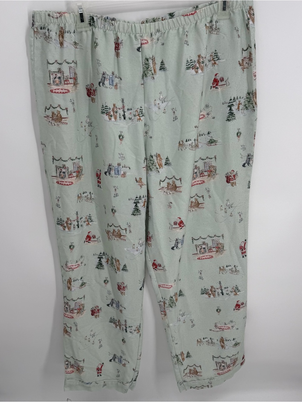 Pottery Barn x Riley Sheehey Holiday Adult Flannel Pajama Set size XL Green - Picture 10 of 10